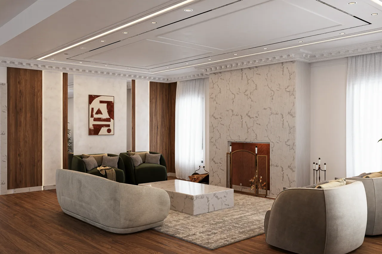 Modern Classic Home with Fluted Details and Warm Wood — image 6